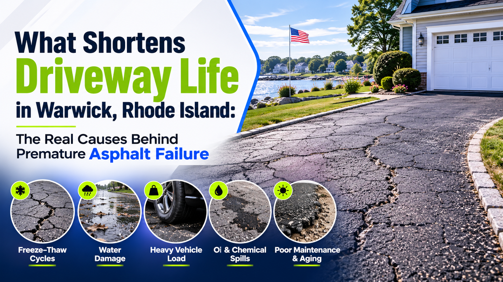 What Shortens Driveway Life in Warwick, Rhode Island: The Real Causes Behind Premature Asphalt Failure